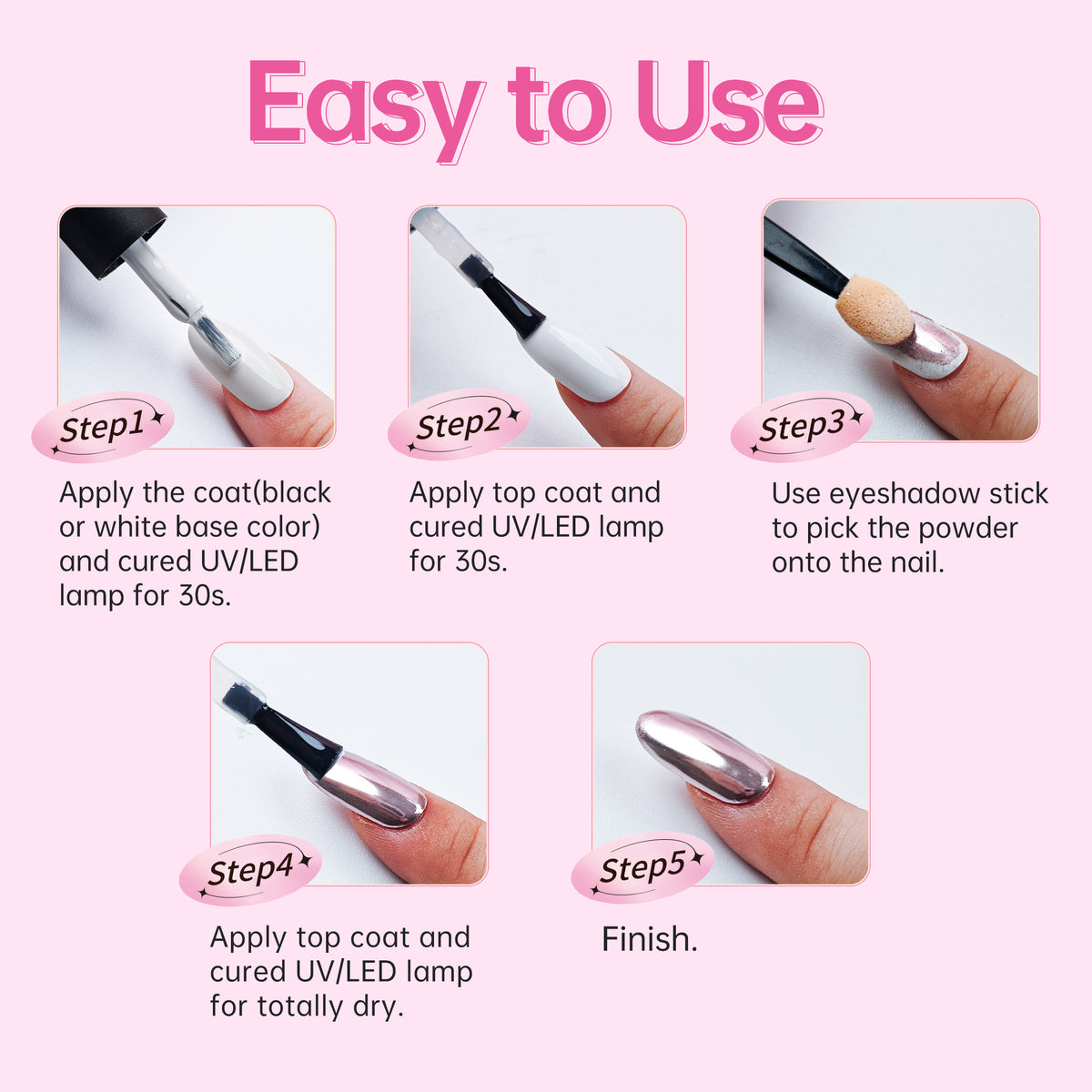 Beauty7 16 Colors Magic Mirror Nail Powder