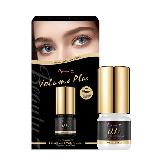 Beauty7 Eyelash Extension Glue Volume Plus 0.1s Fast Drying for Professional Use