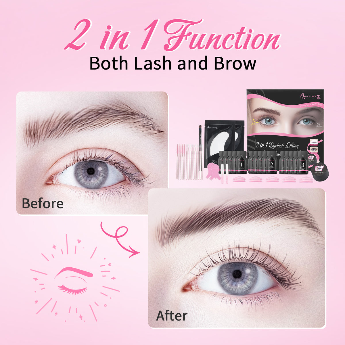 Beauty7 Lash Lift Kit Eyelash Perming Kit 5PCS