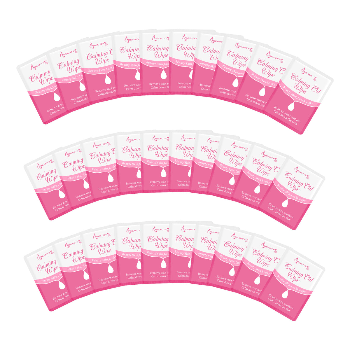 Beauty7 Post Wax Calming Oil Wipes 30 Packs