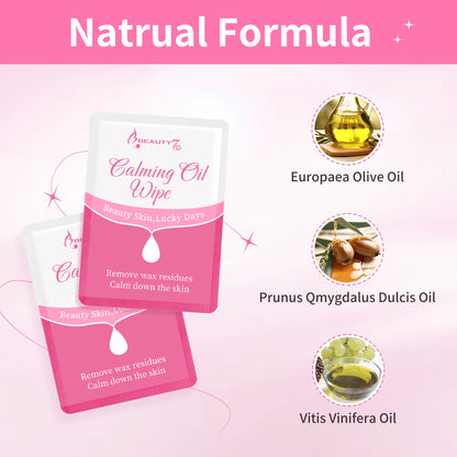 Beauty7 Post Wax Calming Oil Wipes 30 Packs