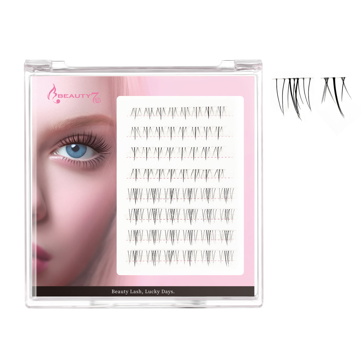 Beauty7 Bottom Lash Cluster Lower Lashes Sunflower Flame Bottom Lash