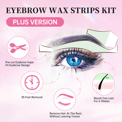 Beauty7 Eyebrow Wax Strips Kit Plus Version Eyebrow Hair Removal