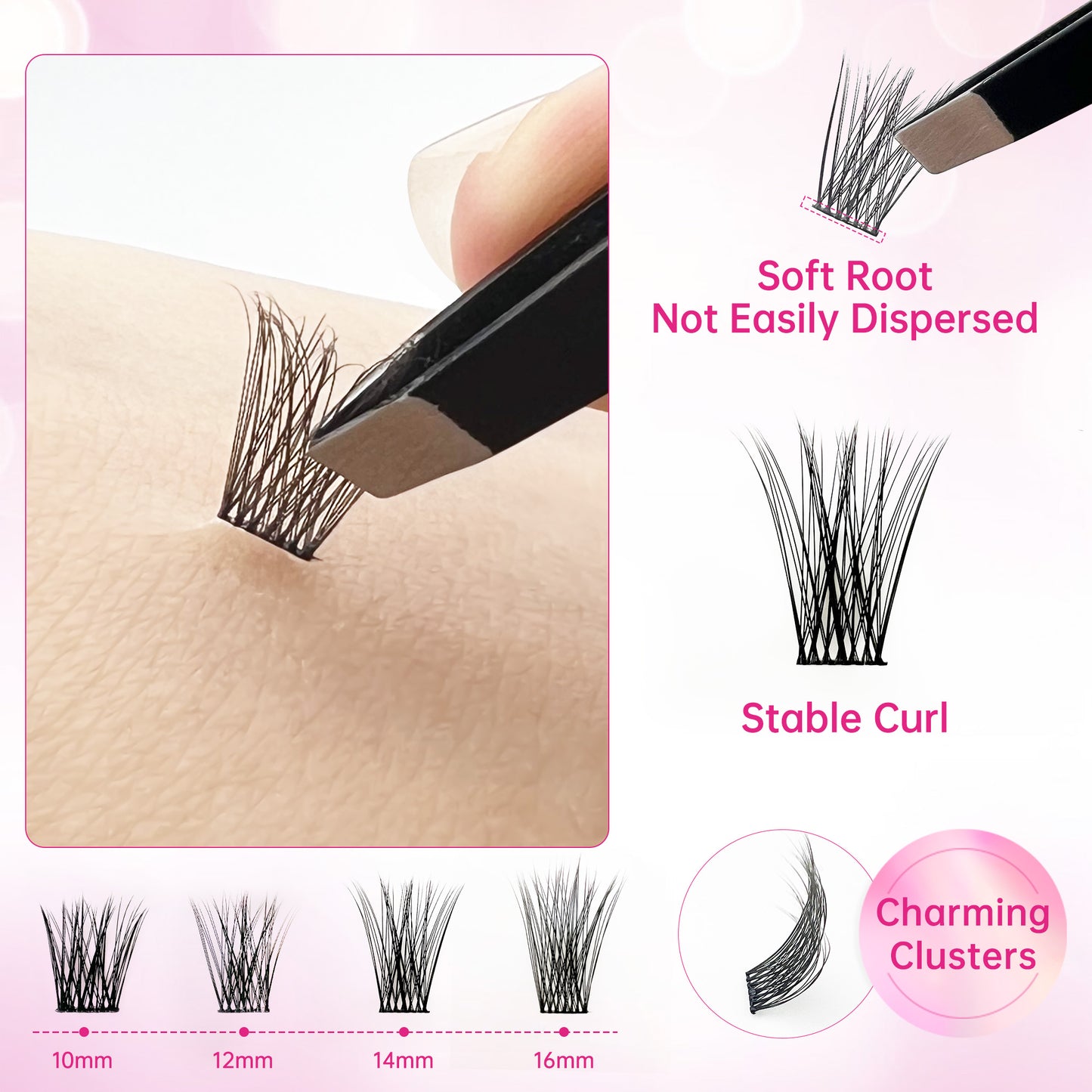 Beauty7 Pocket Eyelashes Kit Eyelash Extension Kit Easy Kit