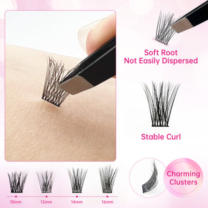Beauty7 Pocket Eyelashes Kit Eyelash Extension Kit Easy Kit