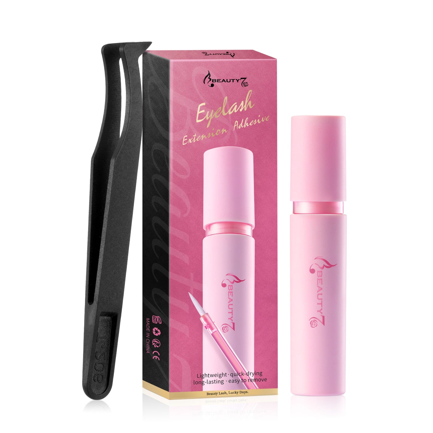 Beauty7 Cluster Lash Glue DIY For False Eyelashes With Tweezer