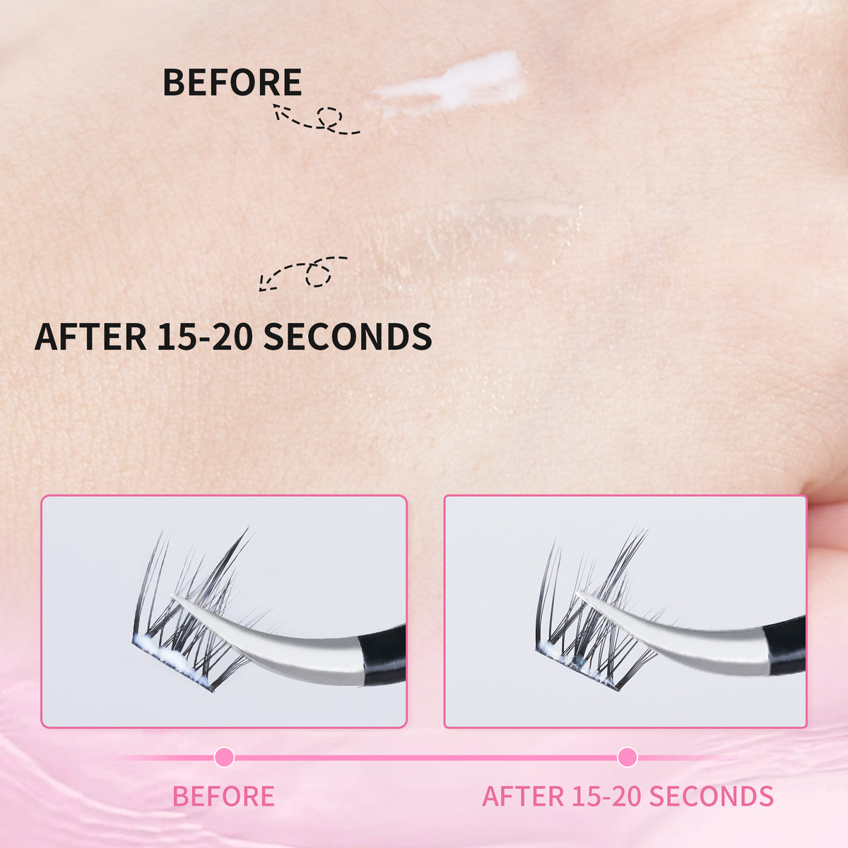 Beauty7 Cluster Lash Glue Lash Extension Glue For False Eyelashes