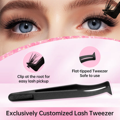 Beauty7 Cluster Lash Glue DIY For False Eyelashes With Tweezer