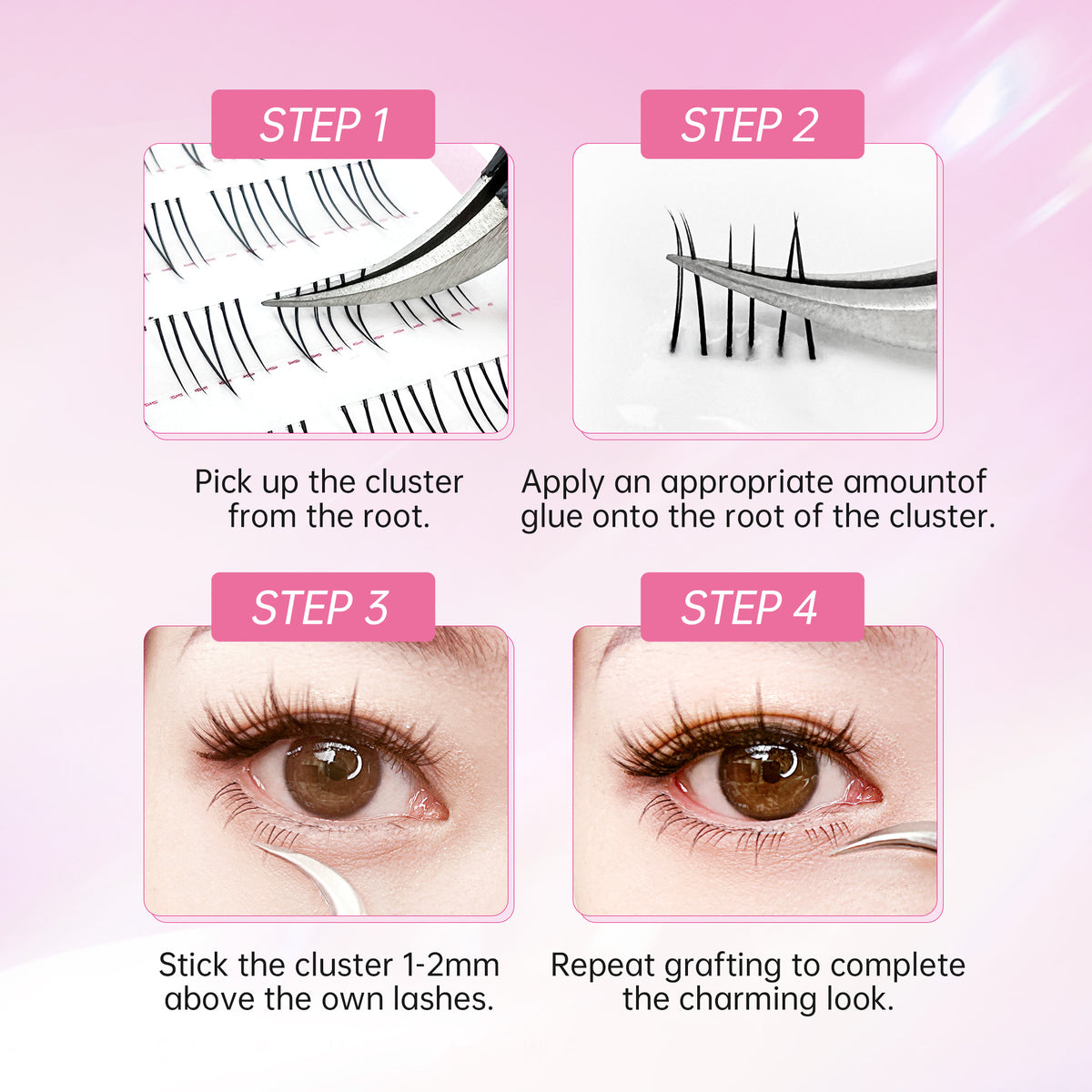 Beauty7 Bottom Lash Cluster Lower Lashes Sunflower Flame Bottom Lash