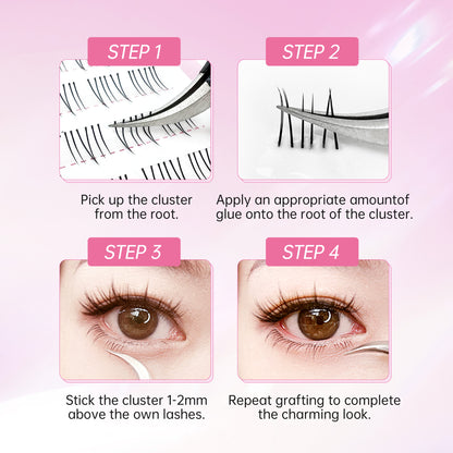 Beauty7 Bottom Lash Cluster Lower Lashes Sunflower Flame Bottom Lash