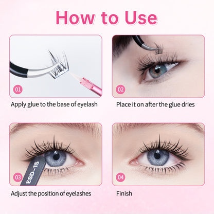 Beauty7 Cluster Lash Glue Lash Extension Glue For False Eyelashes