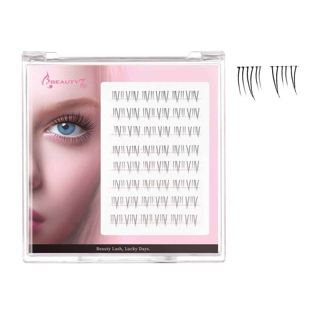 Beauty7 Bottom Lash Cluster Lower Lashes Sunflower Flame Bottom Lash