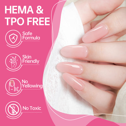 Beauty7 Base Coat and Top Coat Set 15ml UV Lamp Needed