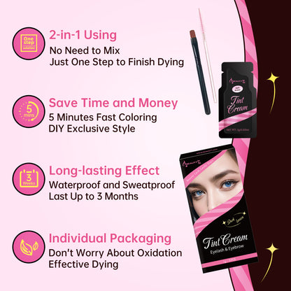 Beauty7 Brow Tint Kit Eyebrow Tint Kit Dark Brown