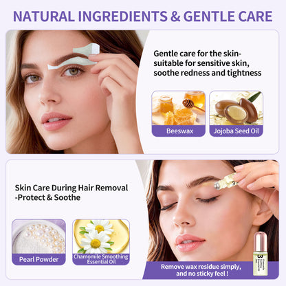 Beauty7 Eyebrow Wax Strips High-arched Eyebrow Wax Strips Kit Hair Removal Women
