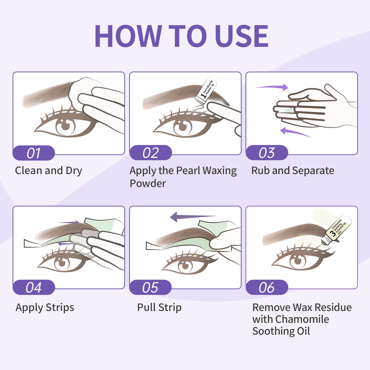 Beauty7 Eyebrow Wax Strips High-arched Eyebrow Wax Strips Kit Hair Removal Women