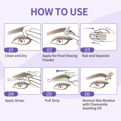 Beauty7 Eyebrow Wax Strips High-arched Eyebrow Wax Strips Kit Hair Removal Women