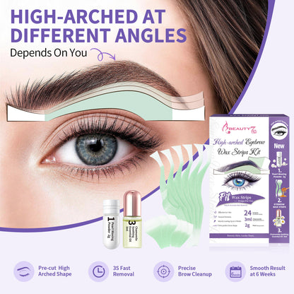 Beauty7 Eyebrow Wax Strips High-arched Eyebrow Wax Strips Kit Hair Removal Women