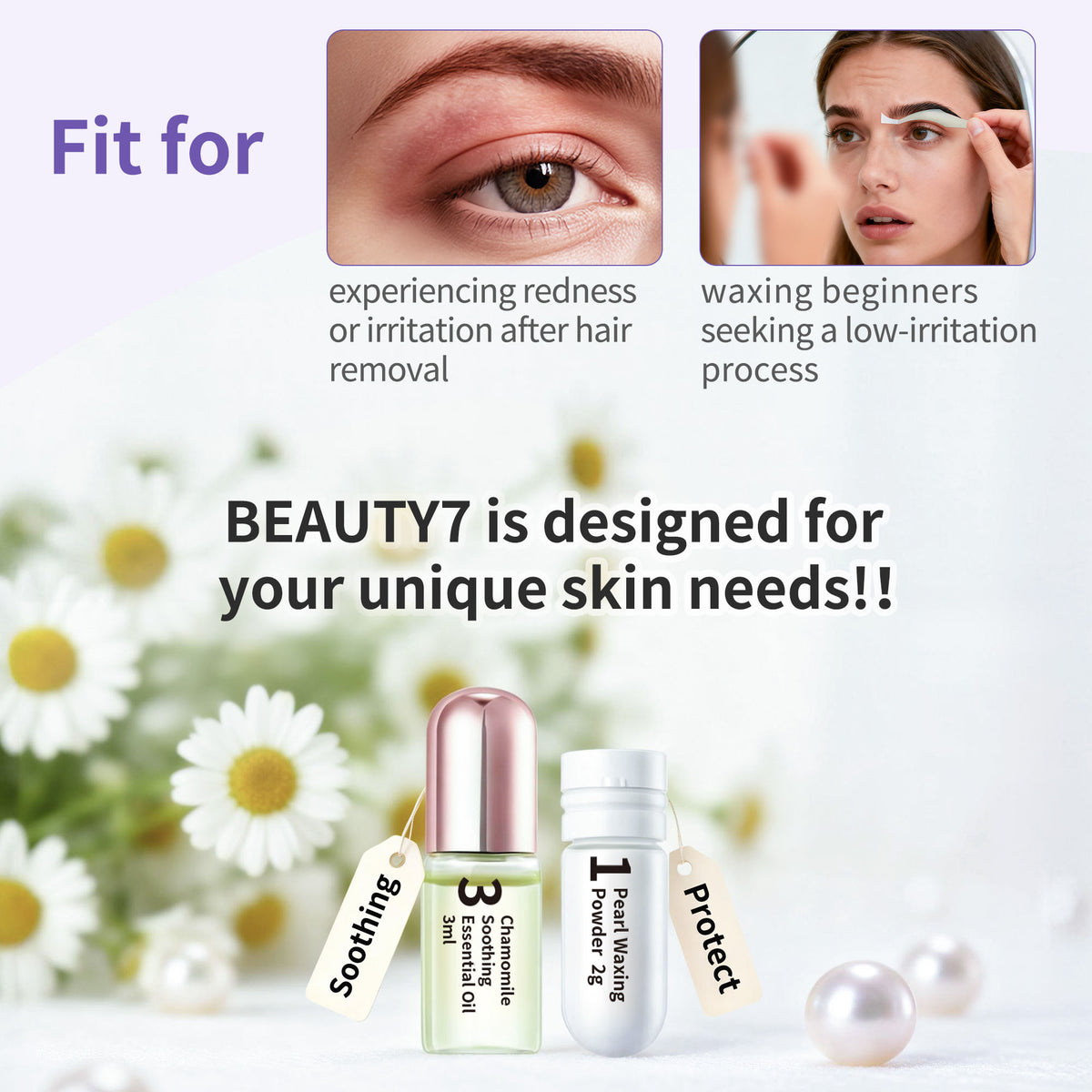 Beauty7 Eyebrow Wax Strips High-arched Eyebrow Wax Strips Kit Hair Removal Women