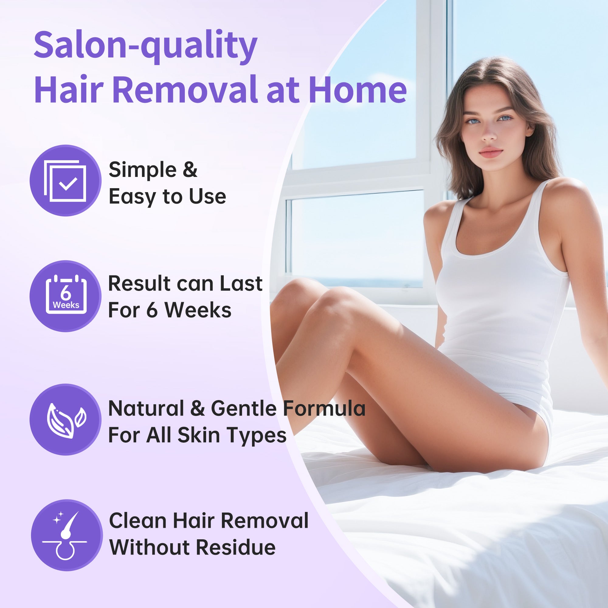 Beauty7 Women Wax Strips for Body, Ready to Use Waxing Strips, Facial Hair Removal Wax, Legs Arms Chest Bikini Waxing, At Home Waxing Kit, 20 Strip 6 Calming Oil Wipes for Sensitive Skin