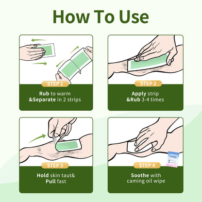 Body Wax Strips for Men, At Home Waxing Kit for Coarse Hair, 20 Counts Body Hair Removal with 6 Calming Oil Wipes, No Heating Required, No Mess, Up to 6 Weeks Smoothness, Ready to Use