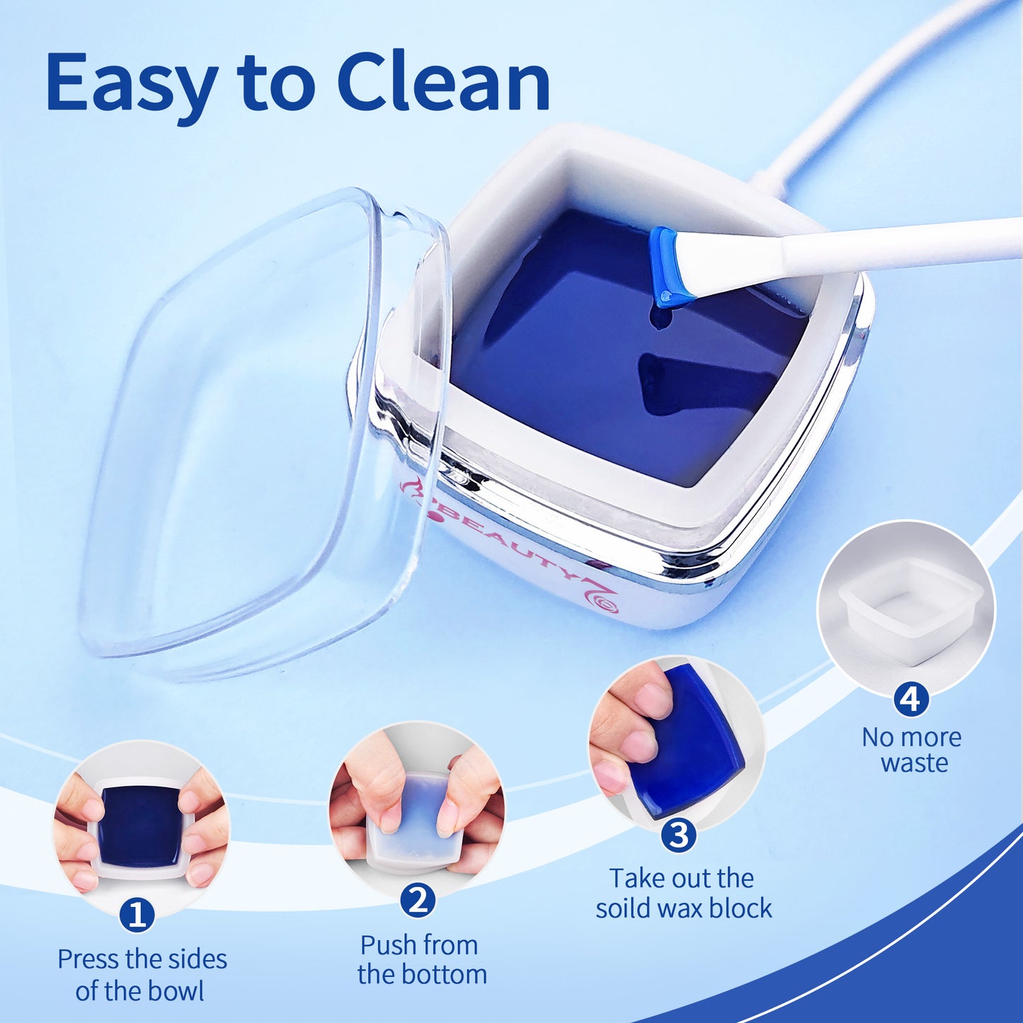 Beauty7 Nasenwachs-Kit, Ohren-Nasen-Wachs-Kit für Frauen und Männer, Tragbarer Wachs-Wärmer für Gesichts-Haarentfernung, USB Schnelles Heizen, 100g Wachsperlen, 10 Applikatoren, 10 Schnurrbart-Patches, 5 Beruhigungsöl-Tücher