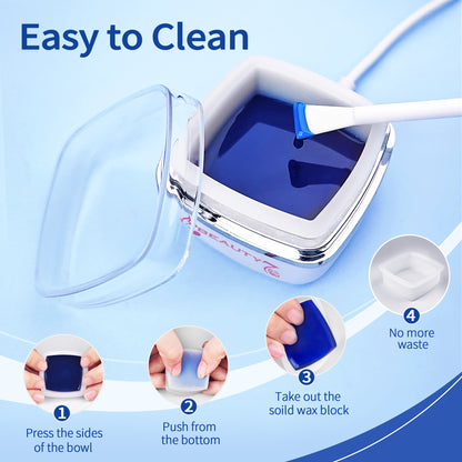 Beauty7 Nasenwachs-Kit, Ohren-Nasen-Wachs-Kit für Frauen und Männer, Tragbarer Wachs-Wärmer für Gesichts-Haarentfernung, USB Schnelles Heizen, 100g Wachsperlen, 10 Applikatoren, 10 Schnurrbart-Patches, 5 Beruhigungsöl-Tücher