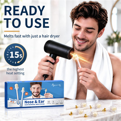 Beauty7 Nose Wax Sticks, Ear Wax Kit, M & L Size, 12 Counts