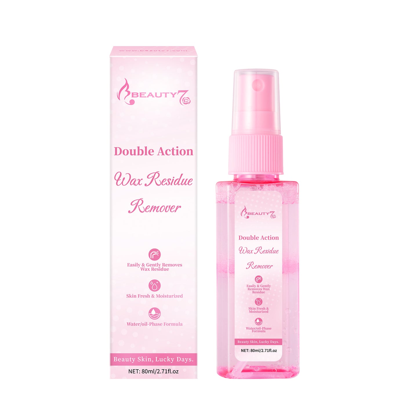Beauty7 Post Wax Residue Remover, Post Wax Oil, After Waxing Spray, Easy& Gently Hair Remover Waxing, After Waxing Care Product 2.71 oz/ 80ml