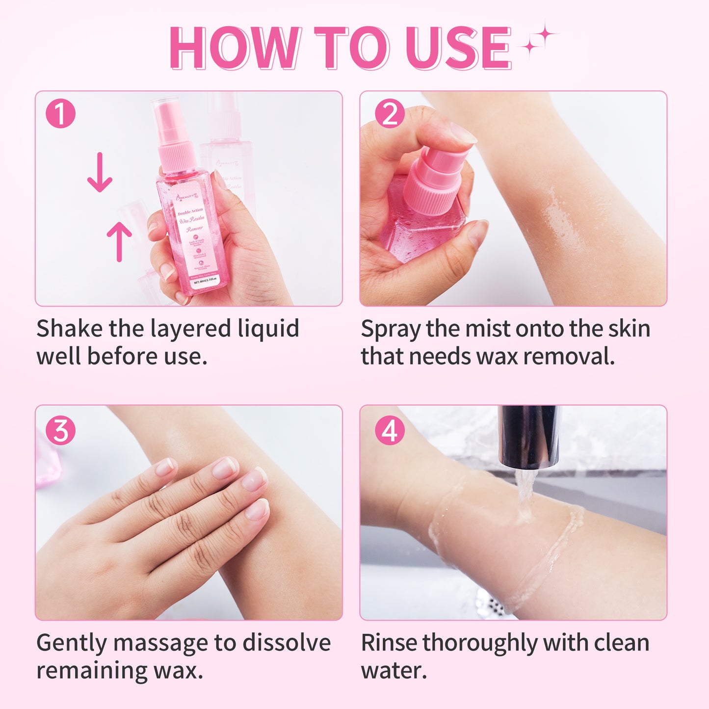 Beauty7 Post Wax Residue Remover, Post Wax Oil, After Waxing Spray, Easy& Gently Hair Remover Waxing, After Waxing Care Product 2.71 oz/ 80ml