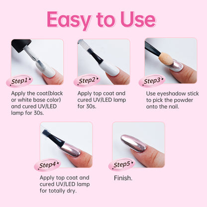 Beauty7 16 Colors Magic Mirror Nail Powder
