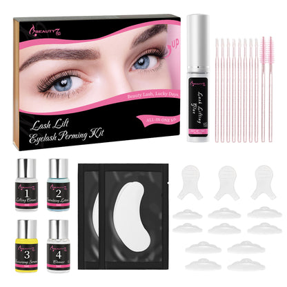BEAUTY7 Eyelash Curling Kit Eyelash Curling Kit Eyebrow Shaping — 2-in-1 Home DIY Salon Kit Eyebrow Curling Kit, Eyelash Curling Kit for Home Use
