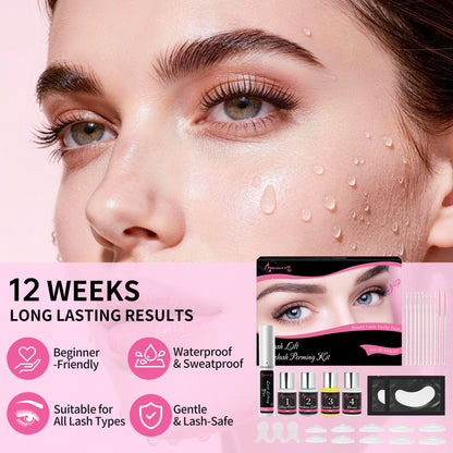 BEAUTY7 Eyelash Curling Kit Eyelash Curling Kit Eyebrow Shaping — 2-in-1 Home DIY Salon Kit Eyebrow Curling Kit, Eyelash Curling Kit for Home Use
