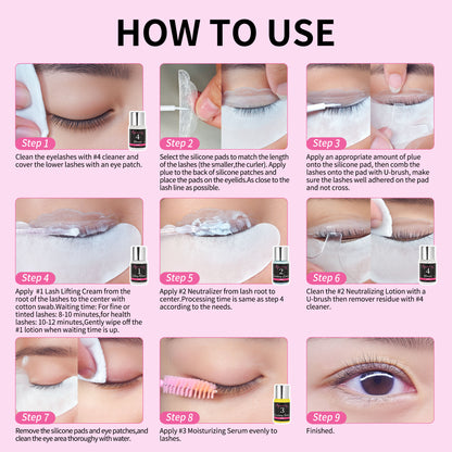 BEAUTY7 Eyelash Curling Kit Eyelash Curling Kit Eyebrow Shaping — 2-in-1 Home DIY Salon Kit Eyebrow Curling Kit, Eyelash Curling Kit for Home Use