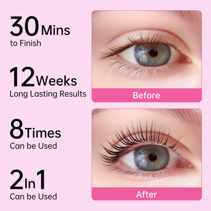 BEAUTY7 Eyelash Curling Kit Eyelash Curling Kit Eyebrow Shaping — 2-in-1 Home DIY Salon Kit Eyebrow Curling Kit, Eyelash Curling Kit for Home Use