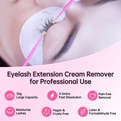 Beauty7 Lash Remover Cream 30g Eyelash Extension Remover Cream Professional Low Irritation Individual Lash Extension Remover