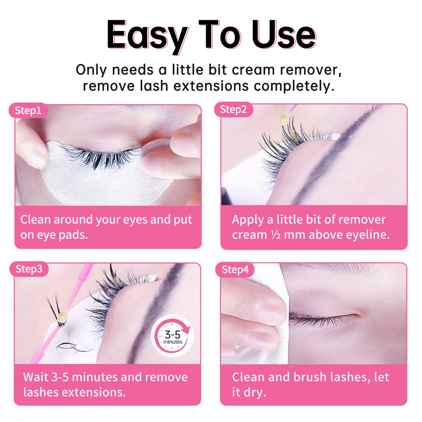 Beauty7 Lash Remover Cream 30g Eyelash Extension Remover Cream Professional Low Irritation Individual Lash Extension Remover
