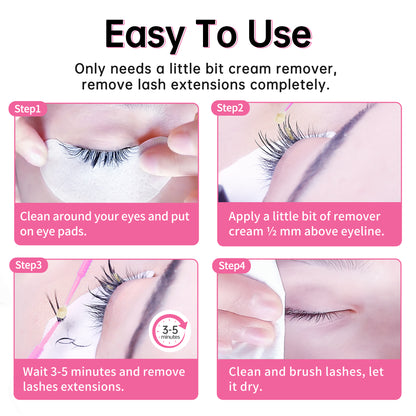 Beauty7 Lash Remover Cream 30g Eyelash Extension Remover Cream Professional Low Irritation Individual Lash Extension Remover
