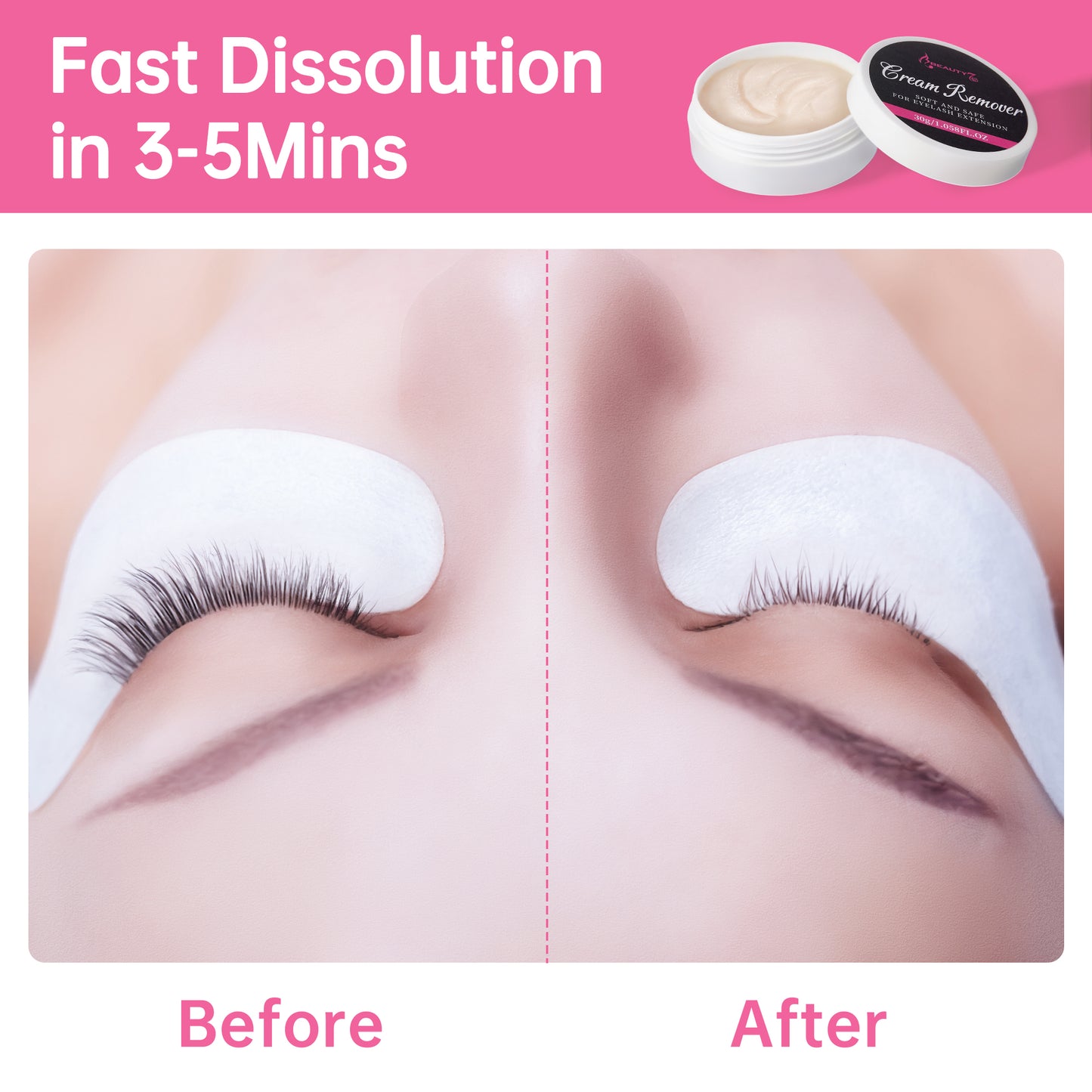 Beauty7 Lash Remover Cream 30g Eyelash Extension Remover Cream Professional Low Irritation Individual Lash Extension Remover