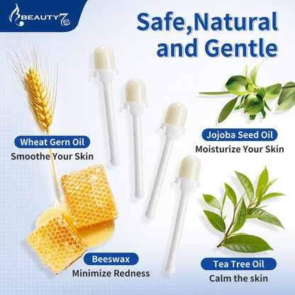Beauty7 Nose Wax, Ready to Use Waxing Sticks- 10PCS | Individually Wrapped Nose Wax Sticks,Easy to Use, Safe and Natural Hair Removal