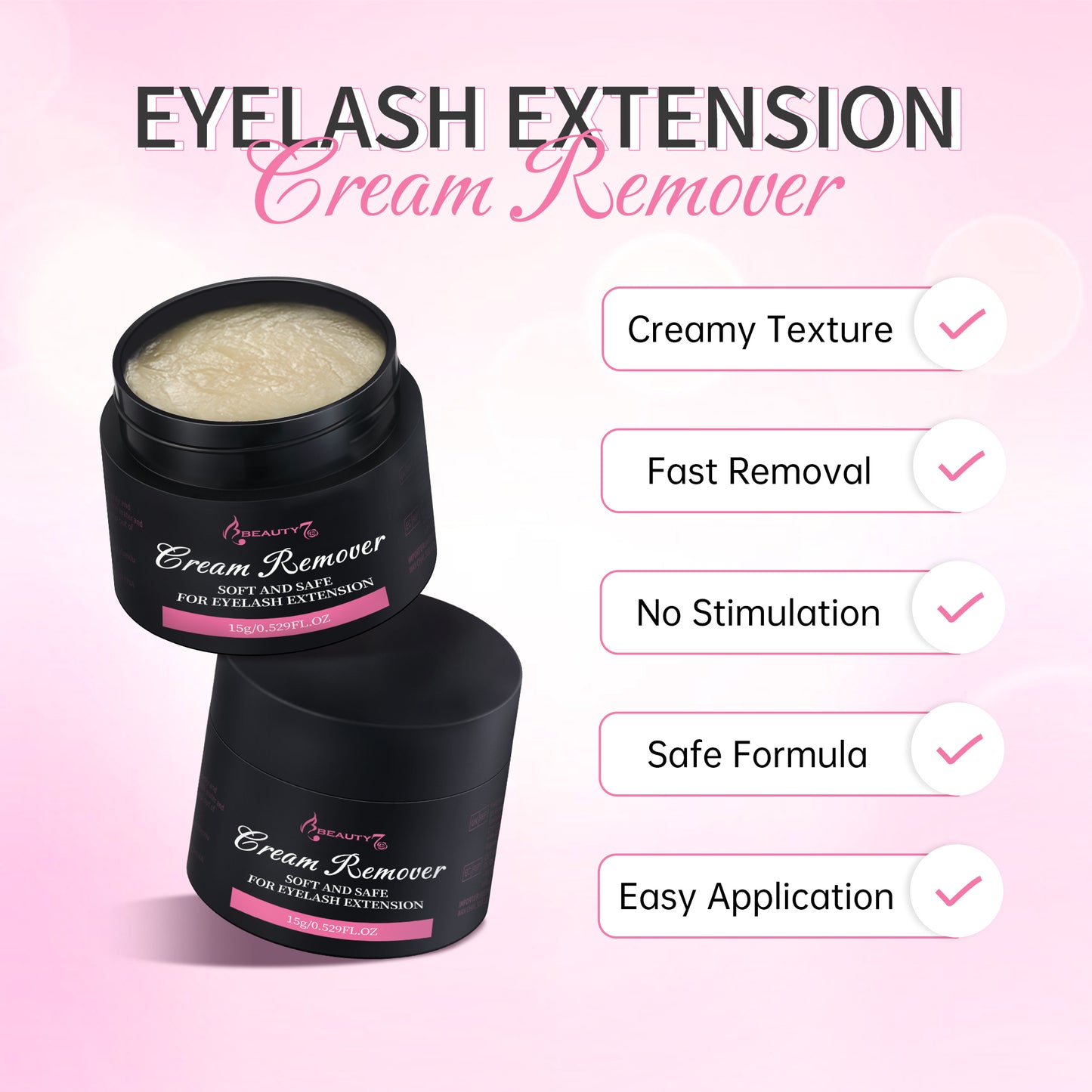 Beauty7 15g Eyelash Extension Remover Cream Beige