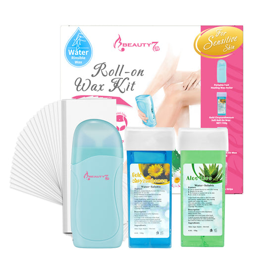 Beauty7 Roll-On-Wachs-Kit zur Haarentfernung Zuckerwachs Roller-Kit