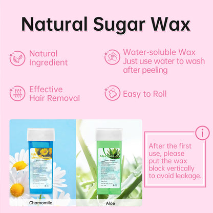 Beauty7 Roll on Wax Kit for Hair Removal Sugar Wax Roller Kit