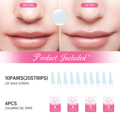 Beauty7 Empfindliche Augenbrauen Lippenwachsstrips Set Gesichts-Haarentfernung