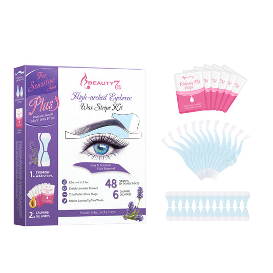 Beauty7 Eyebrow Wax Strips High-arched Eyebrow Wax Strips Kit For Sensitive Plus Version