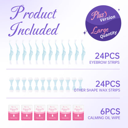 Beauty7 Eyebrow Wax Strips High-arched Eyebrow Wax Strips Kit For Sensitive Plus Version