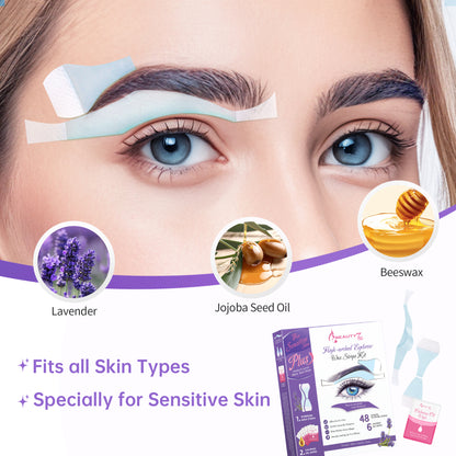 Beauty7 Eyebrow Wax Strips High-arched Eyebrow Wax Strips Kit For Sensitive Plus Version