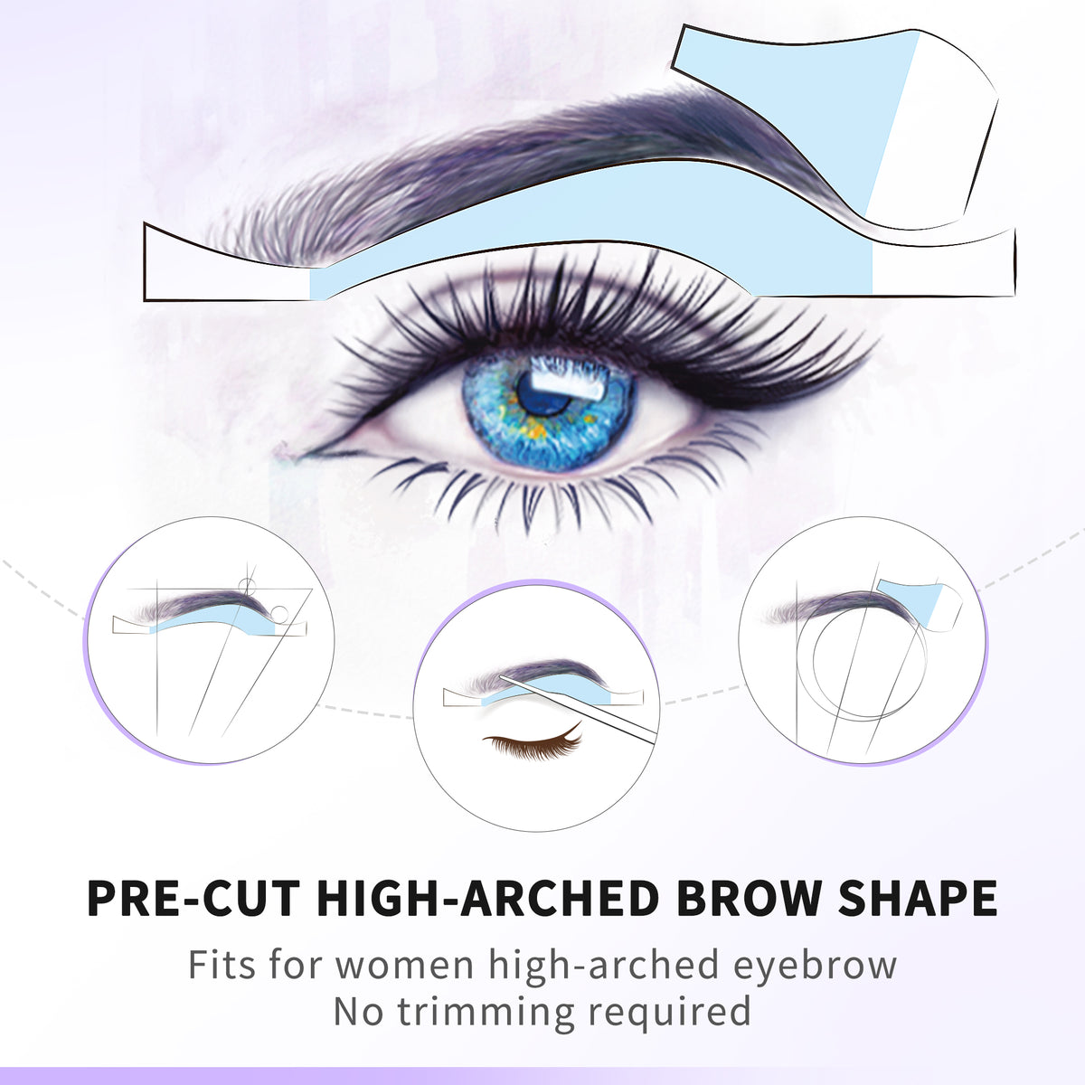 Beauty7 Eyebrow Wax Strips High-arched Eyebrow Wax Strips Kit For Sensitive Plus Version