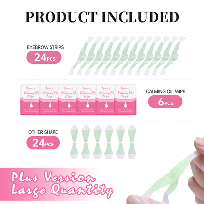 Beauty7 Eyebrow Wax Strips Kit Plus Version Eyebrow Hair Removal