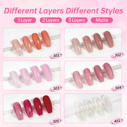 Beauty7 Gel-Nagellack-Set Nagellack 6 Farben